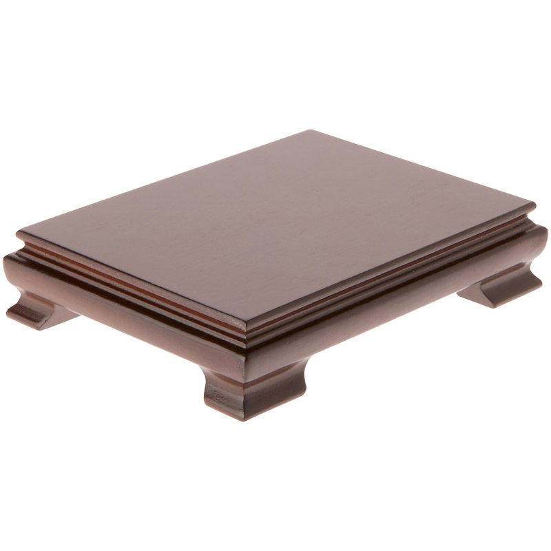 Base de présentation rectangulaire Red Wood Barrel Studio®, Placage de bois de noyer, H 2,5 po x l 7,5 po x P 5,5 po