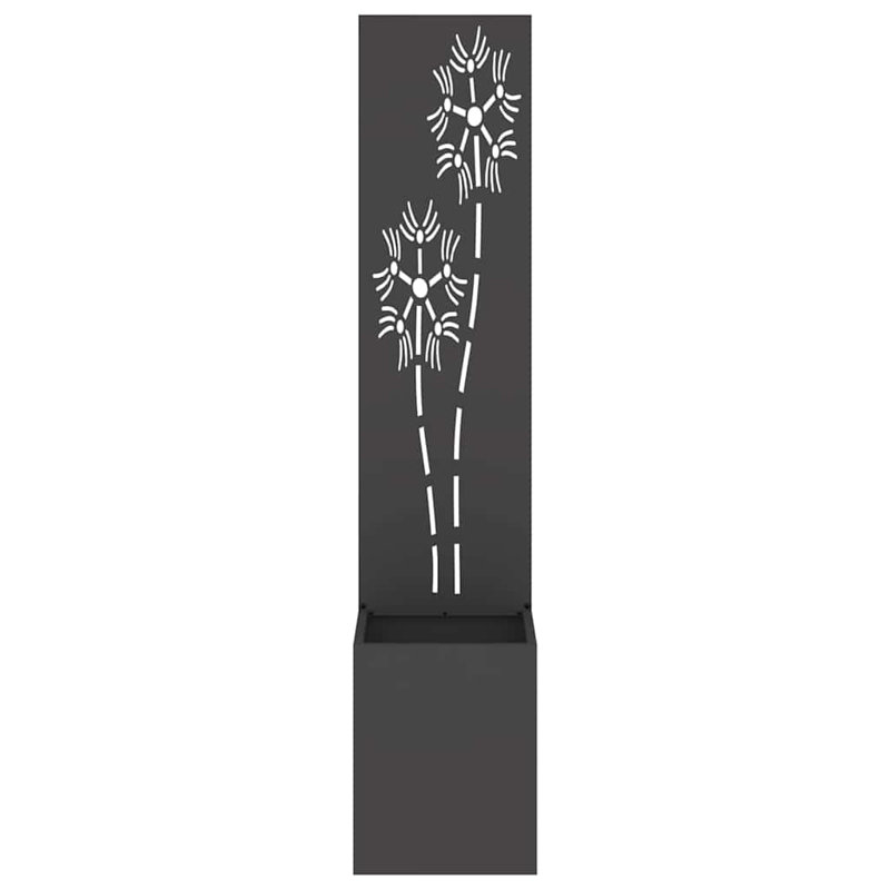 Planter Box, 140cm H x 32cm W x 32cm D, Black