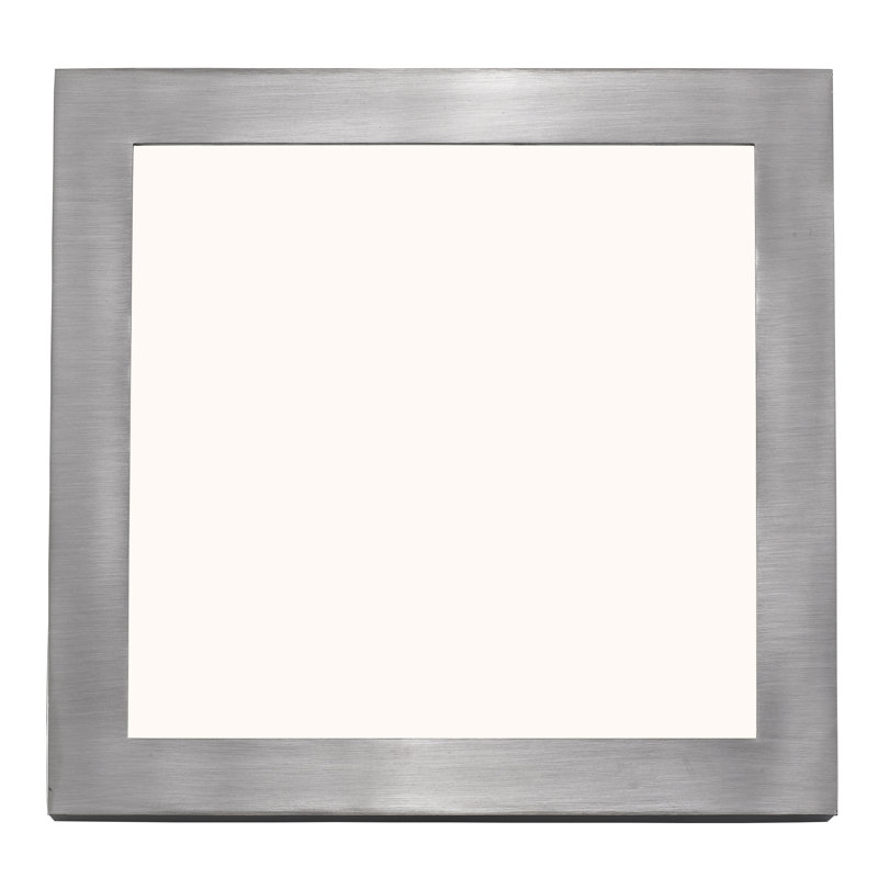 Plafonnier encastré carré/rectangulaire 1-light 11 po simple Peebles, Nickel brossé
