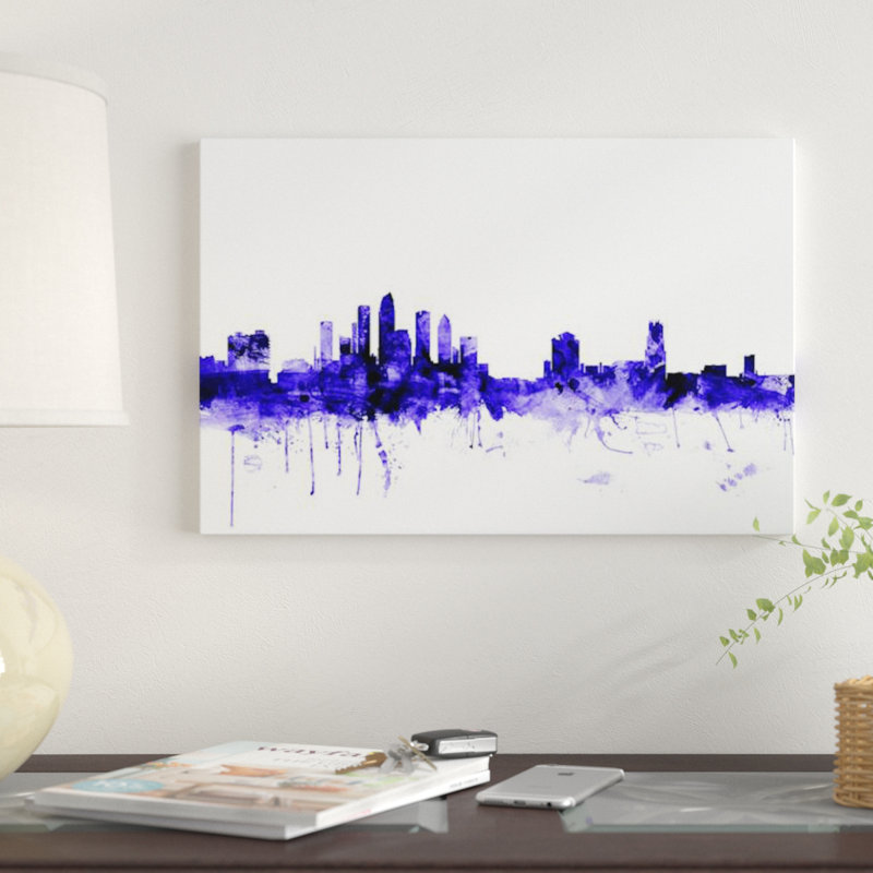 « tampa, floride horizon » par michael tompsett, impression sur toile tendue, H 12 po x l 18 po x P 1,5 po, Toile tendue