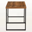 Bureau d'ordinateur Elmdon à finition brune avec pieds en métal noir et support en X, H 29,83 po x l 48,71 po x P 23,53 po