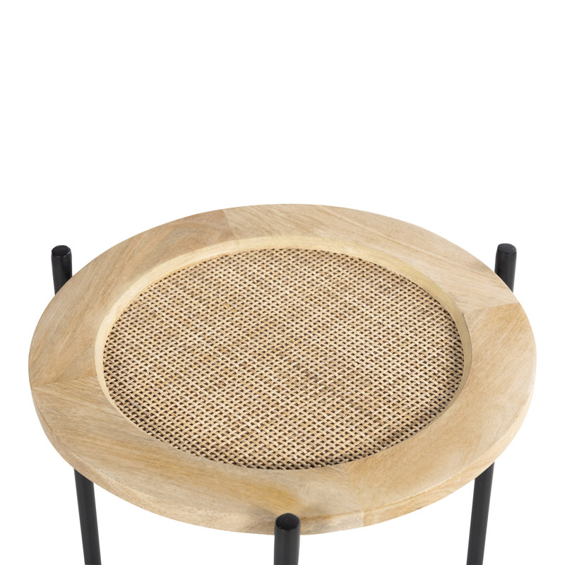 Peltz Solid Wood Top End Table, Natural