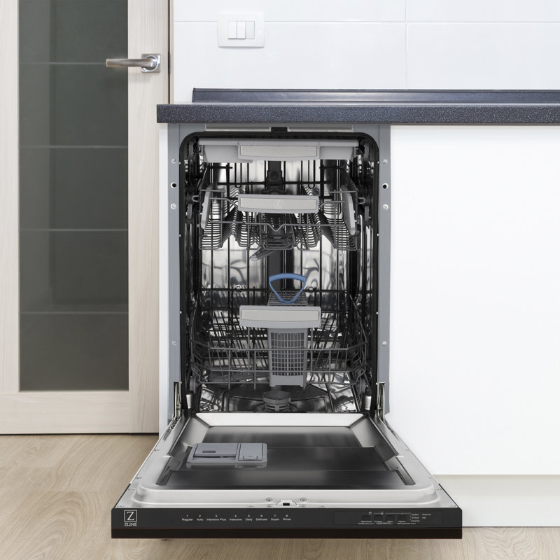 ZLINE 18" Tallac Series 3rd Rack Top Control Dishwasher with Stainless Steel Tub, 51dBa, Oil Rubbed Bronze