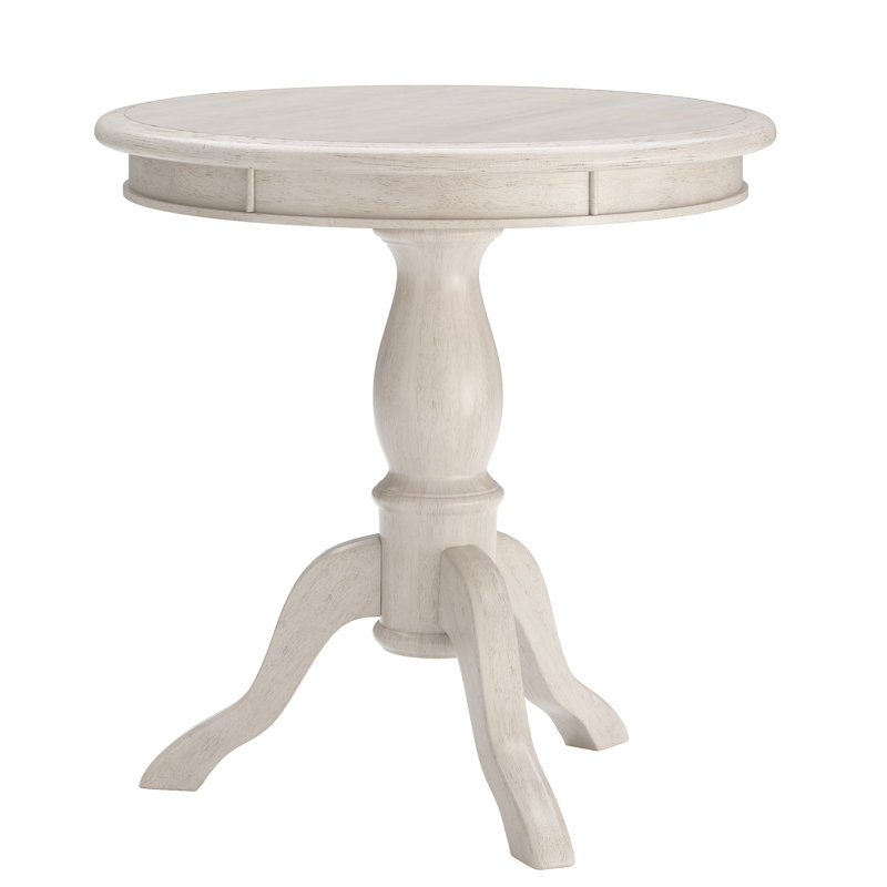Pamela Solid Wood End Table, White