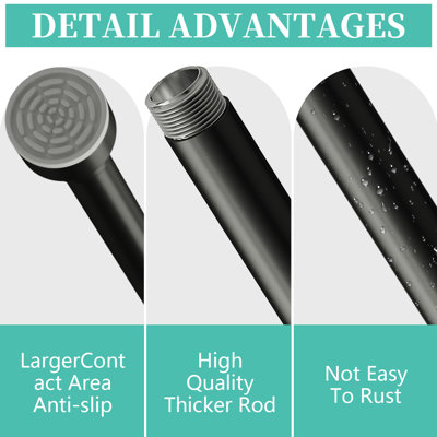 162.3cm Straight Shower Curtain Rod