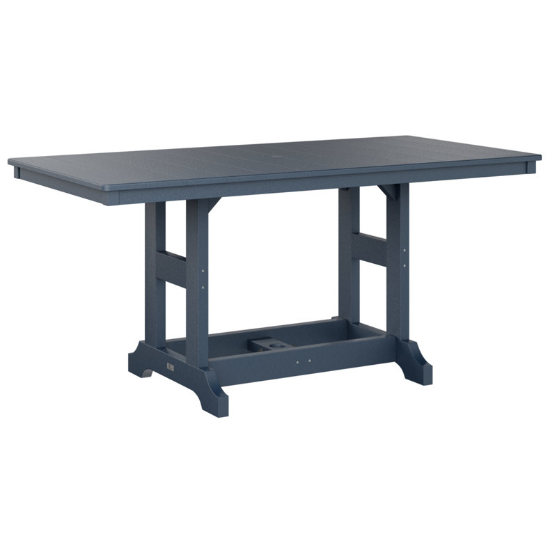 Table de bar rectangulaire Berlin Garden, H 39,5 po x l 66 po x P 33 po, Marine