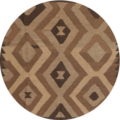 Tapis géométrique brun