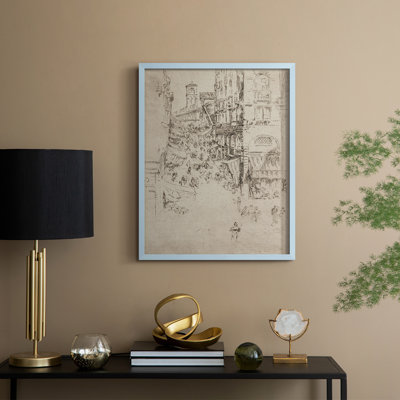 Vintage Sketch LXXXV Framed Print - Solid Wood