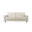 Canapé modulaire en velours côtelé beige doux et confortable, style minimaliste, touche de soutien solide, élégant et durable