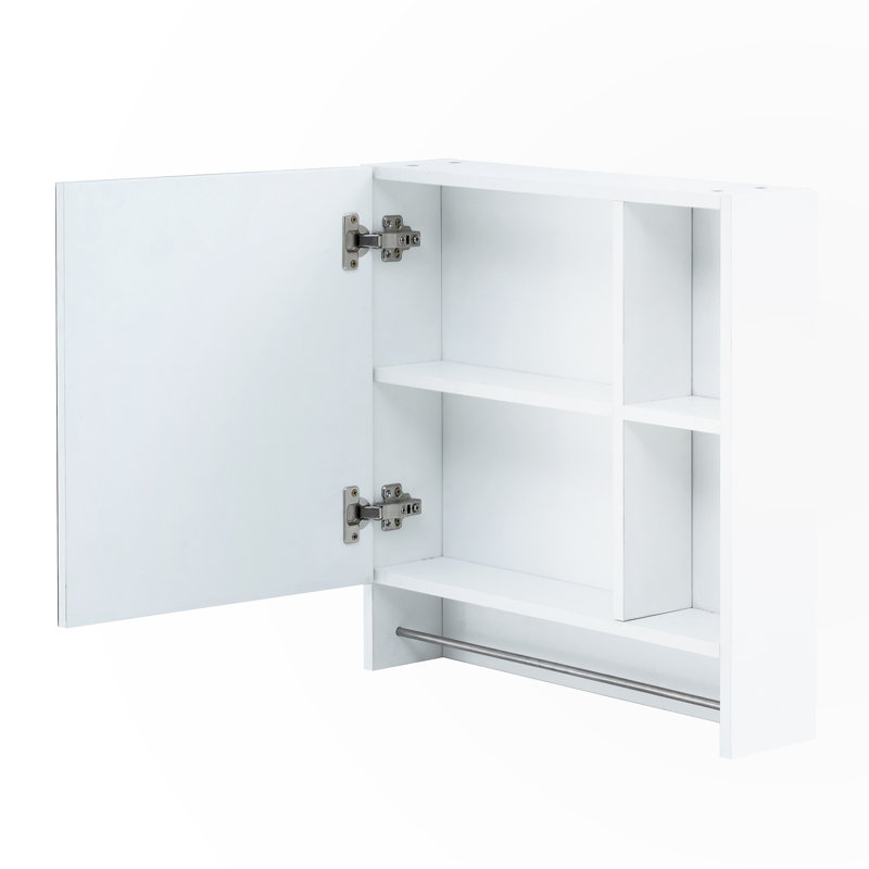 Armoire à pharmacie murale avec miroir, Blanc