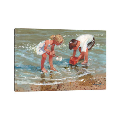 Putting Up A Stand by John Haskins - Painting on Canvas