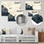Blanc et bleu luxe de marbre abstrait III - décoration murale moderne en métal, impression sur métal marbré-1371815534