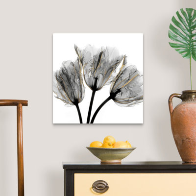 «Gold Embellished Tulips 3» par Albert Koetsier, reproduction d'art sur toile