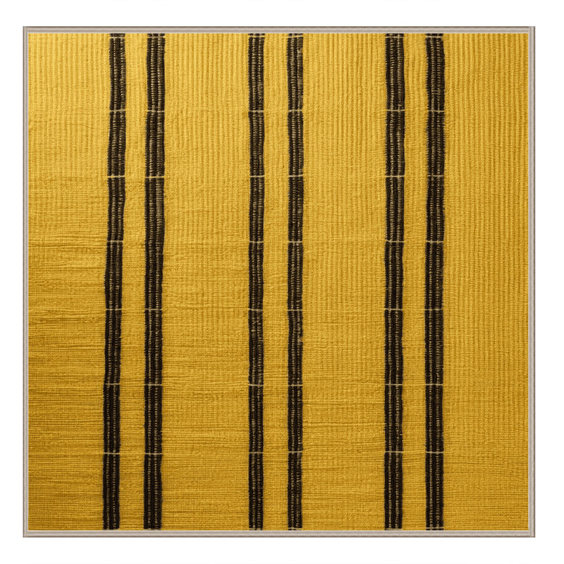 Tapis brun treillis lavable à la machine, Carré 3 pi