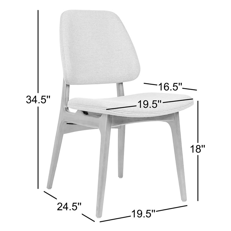 Modern Brazilian Ariel Side Chair, Essence Gray/Nogal Frame