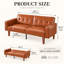 Canapé-lit futon convertible en similicuir de 173 cm (68,1 po) avec dossier inclinable en 3 positions-653155021
