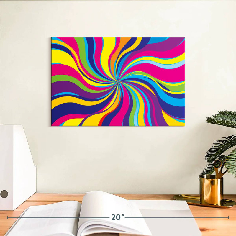 Couleurs abstraites psychédéliques Avery, H 8 po x l 12 po