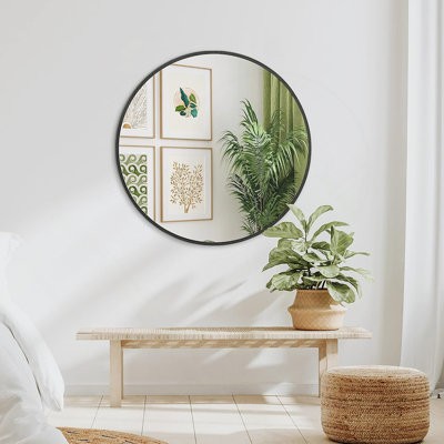 Miroir rond en métal
