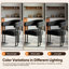 Fauteuil de salle à manger en velours capitonné - Chaises de cuisine d'une hauteur d'assise de 46 cm (ensemble de 6)-135503401-113257061