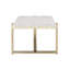 Table basse en faux marbre et plateau champagne
