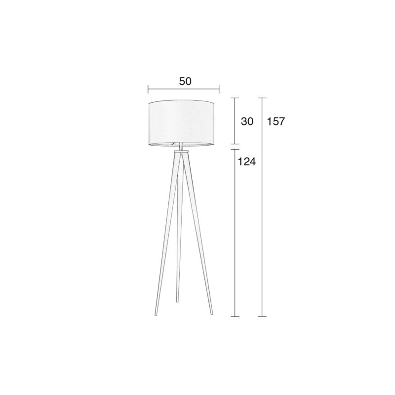 Tripod Floor Lamp, Gray