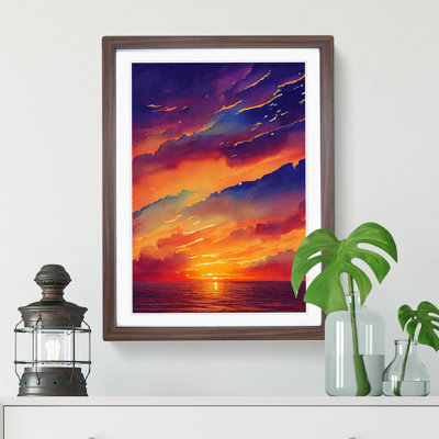 A Vivid Ocean Sunset - Single Picture Frame Print