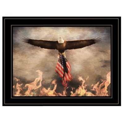 «Blaze of Glory» par Lori Deiter, reproduction encadrée prête à accrocher, cadre noir