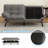 71'' Convertible Sleeper Sofa Folding Loveseat With Adjustable Arms And Backs For Apartments & Office & Living Room-1293914964