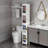 Aarn 4 Tier Folding Stackable Storage Box, Stackable Storage Drawers On Wheels, Bathroom Floor Cabinet With Doors