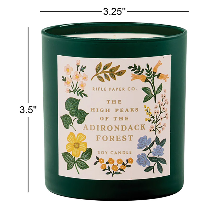 The High Peaks of the Adirondacks Forest 9.5 Oz Glass Candle]