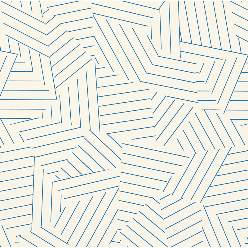 Schumacher x Miles Redd Deconstructed Stripe Wallpaper, Blue