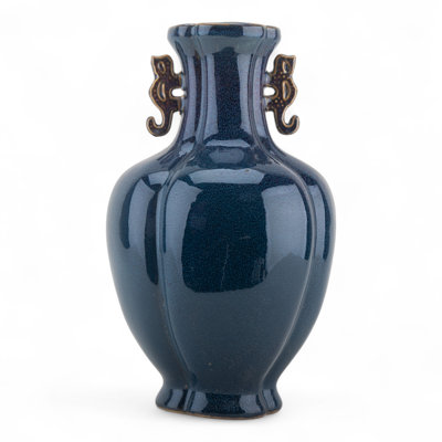 Porcelain Vase Run Glaze