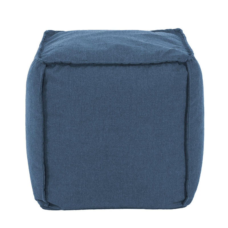 Montano Upholstered Pouf, Turquoise