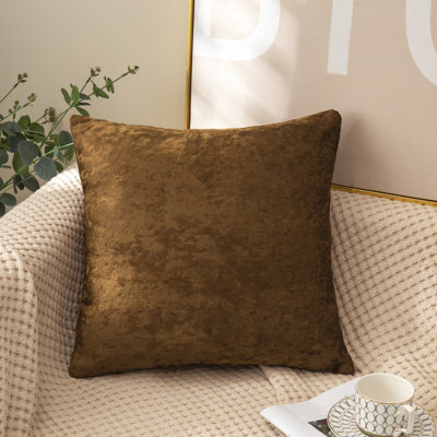 (Couvertures avec insertions) Ensemble de 2 coussins décoratifs en velours écrasé