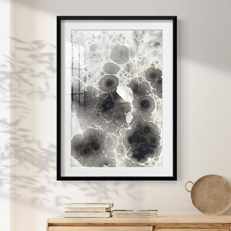 Marbré - impression encadrée en X, H 28,5 po x l 20,5 po, Noir