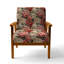 Fauteuil d'appoint rembourré en velours Vintage Rose Floral-336610799
