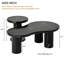 Ensemble de 2 tables basses gigognes avec petite table d'appoint ronde-1388651717