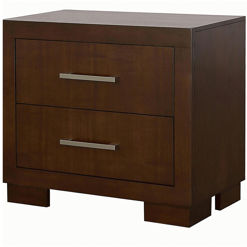 Table de chevet 2 tiroirs Polk Cappuccino