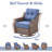 Outdoor Wicker Swivel Glide Chair Set with Cushions-2023520400