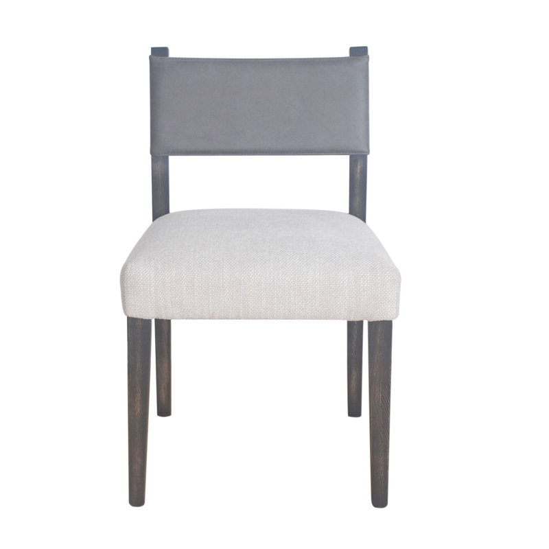 Chaise de salle à manger Jamin, gris / ivoire