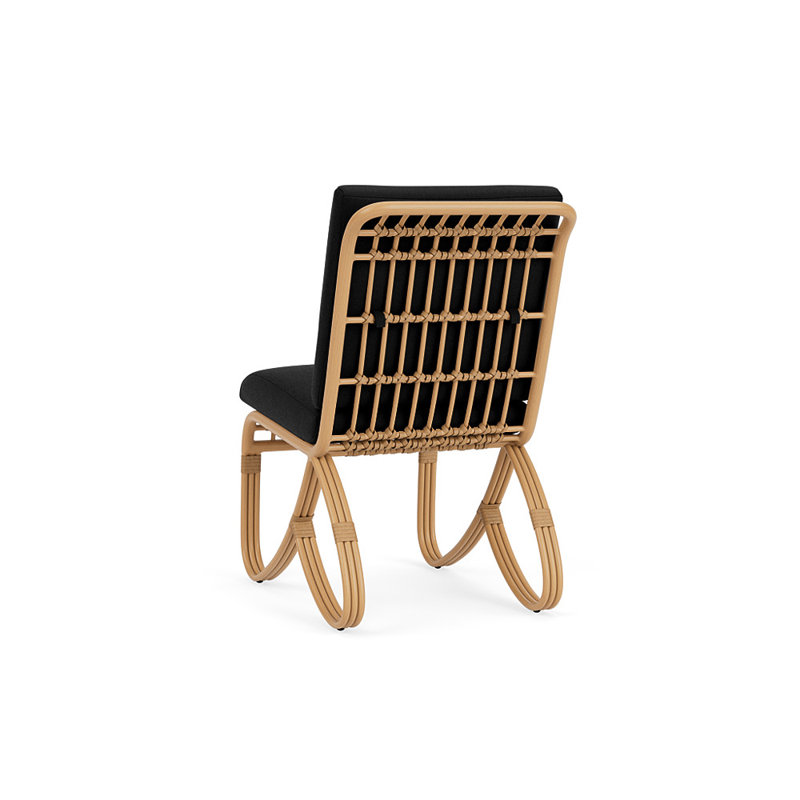 Riviera Outdoor Dining Side Chair, Canvas Black