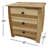 Asdsit 3-drawer Solid Wood Nightstand