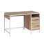 Bureau avec broche rustique, finition brune