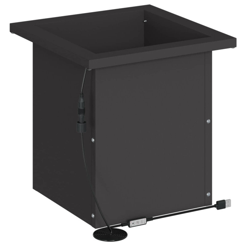Planter Box, 30cm H x 30cm W x 30cm D, Black, 1