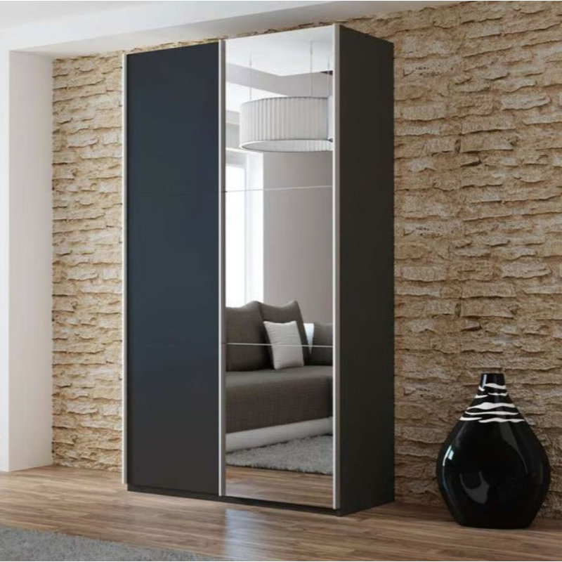 Biondo Manufactured Wood Wardrobe, Black Matt