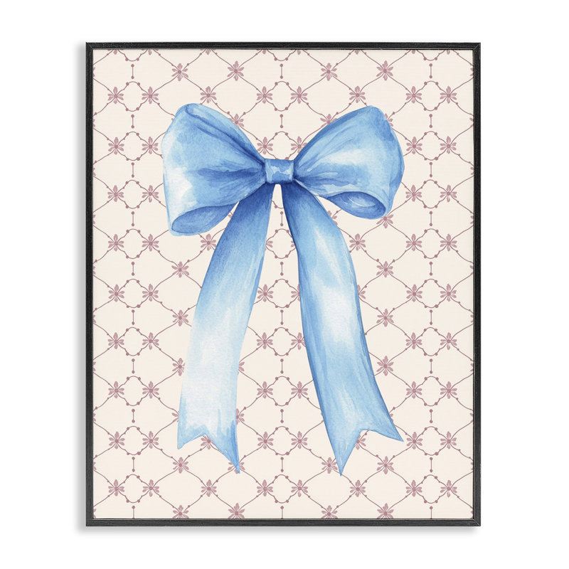 «Bow on Rose Quilt», par Giclée, H 30 po x l 24 po, Giclée encadrée noir minuit