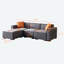 Canapé modulaire réversible avec repose-pieds et repose-pieds de 102 po de largeur 102 po-2137874764-2137874767