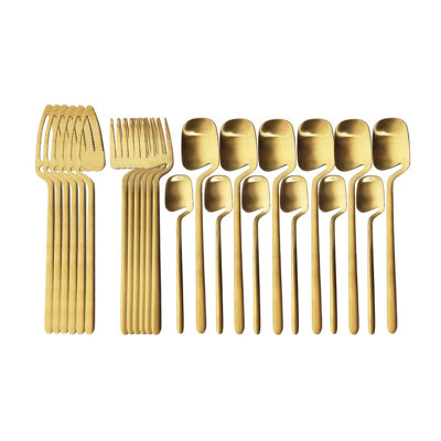Ivy Bronx Iban Stainless Steel (18/10) Flatware Set - Service for 6
