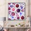Rétro triangle mauve et cercles bourgogne - reproduction d'art sur toile moderne-66807599-66807604
