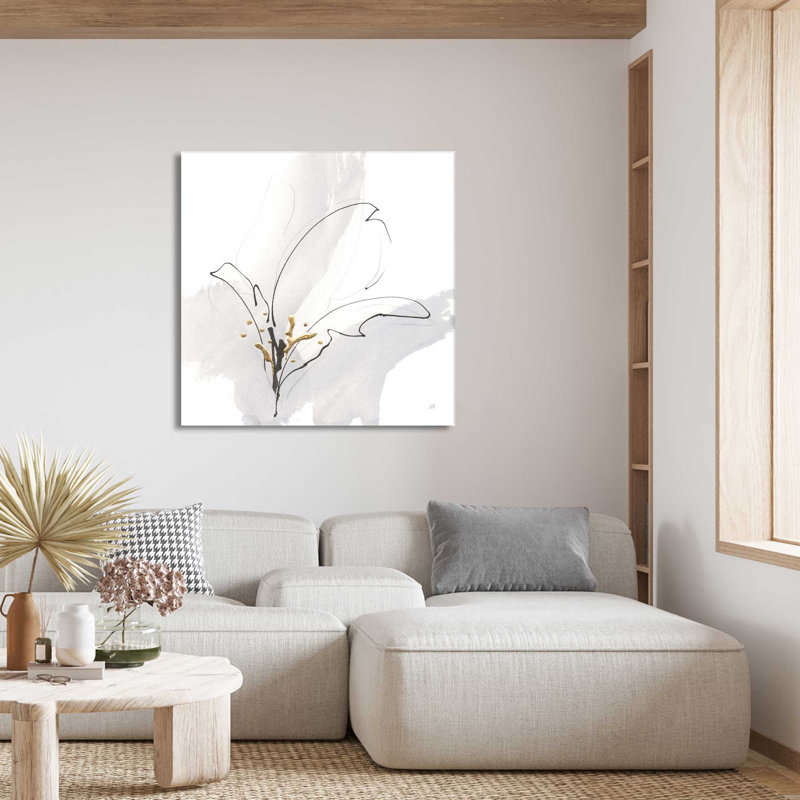 Gris froid - peinture, L 18 po x H 18 po, Toile tendue
